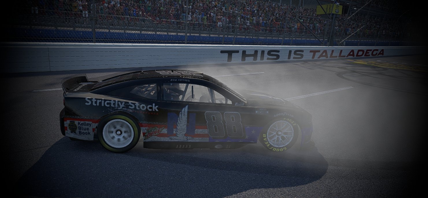 SSMS iRacing stock car at Charlotte