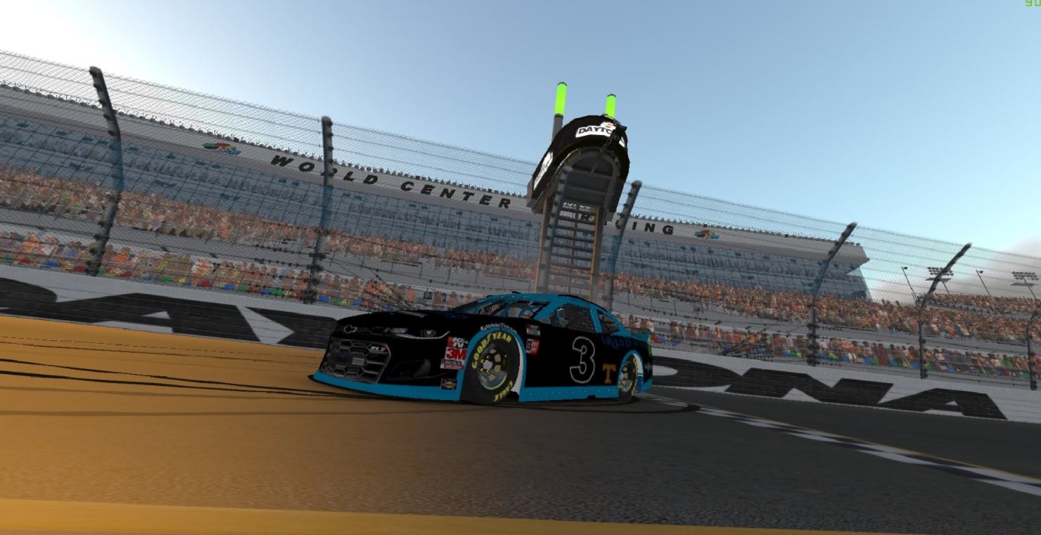 #3 black and teal Camaro at Daytona World Center of Racing